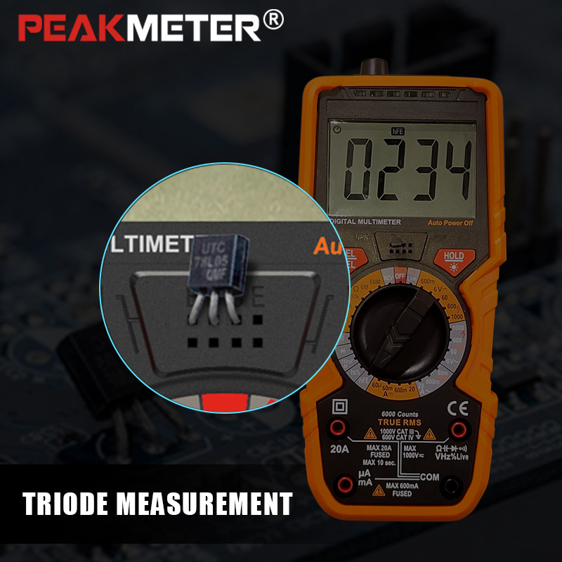 Overload Protection Handheld Digital Multimeter With T - RMS Wide Range And High Precision
