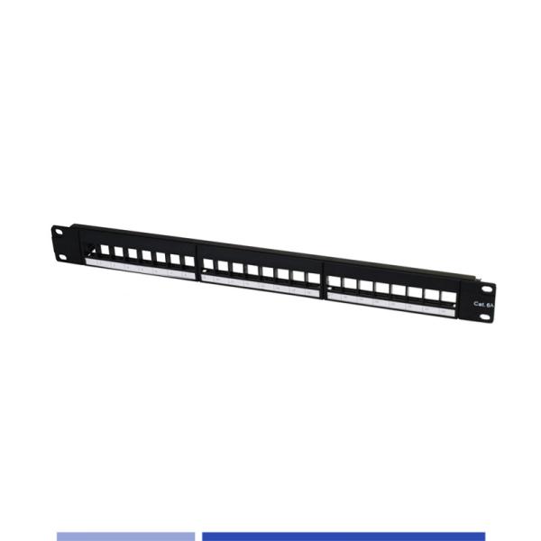 Quality Blank 1U 19" 24 Port Modular Patch Panel Unshielded For Cabling System for sale