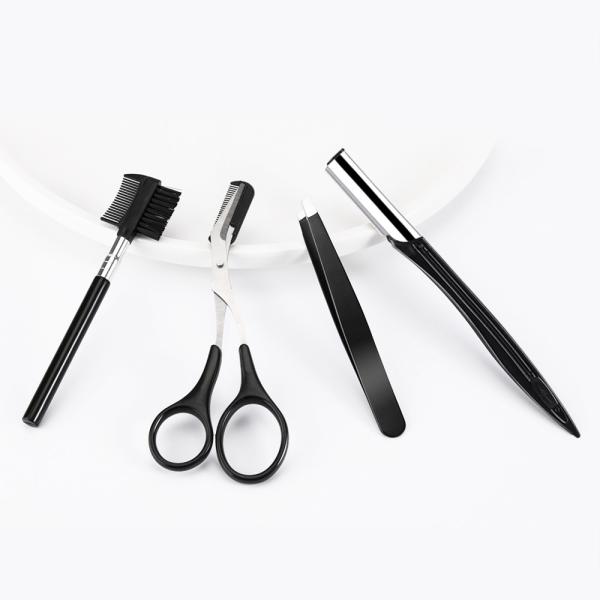 Wholesale Transparent bag Sharp Anti Rust 4pcs Eyebrow Trimming Tools from china suppliers