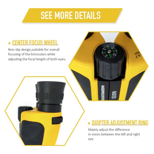 Waterproof 8x32 ED Binoculars , Bak4 Prism Long Eye Relief Binoculars