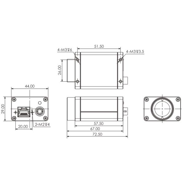 IMX304 Sensor High Resolution Machine Vision Camera / Vision Inspection Camera 3.45μm
