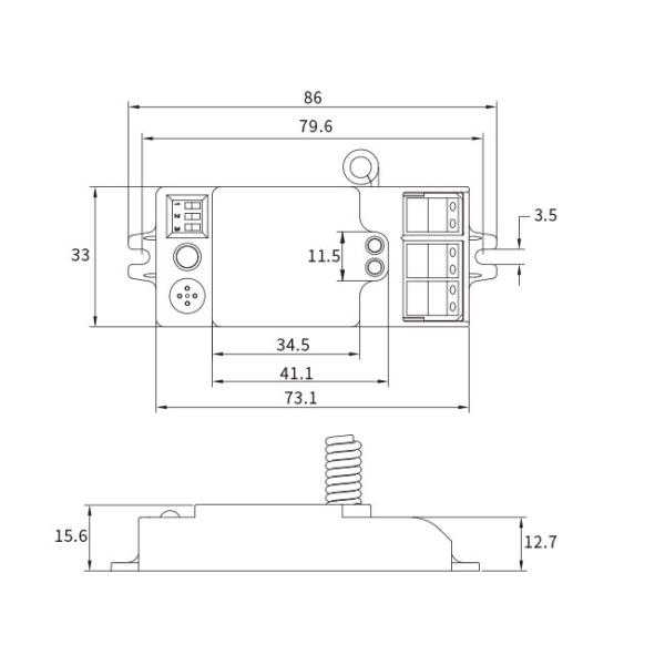 Two Channels Dimming RF 12v Microwave Sensor Wireless Grouping HNS116RF