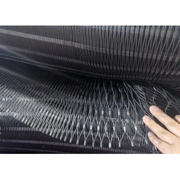 Black Oxidized 25*25mm Aviary Netting Ss304 Cable Mesh