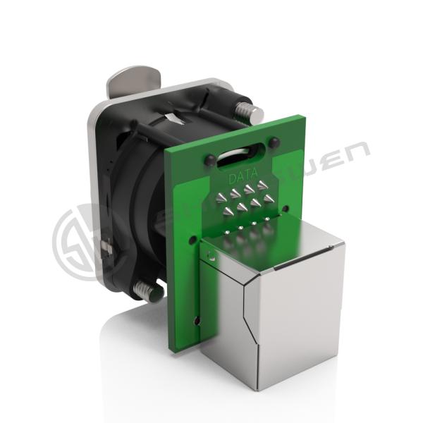 Signal Rj45 Female Connector Socket Indoor Use Latch Lock D Shape