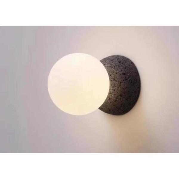 Pink And White Painting Simple Nordic Mordern Light Ball Chandelier Led Cement Wall Lamp Light Glass Balls