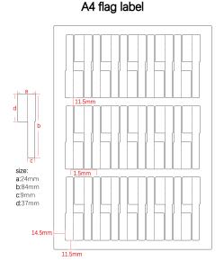 24*84*9*37m 2mil White Matte Synthetic Paper Flag Tag For Cable Label With Tear Hard