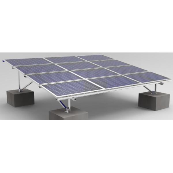 Natural Silver Ground Mount for Solar Panel Installation Pre-assembled and Customization