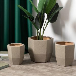China Hot Sale Big Indoor Outdoor Decorative Floor Planter Garden Pot Custom Ceramic Flower Pot Set on sale