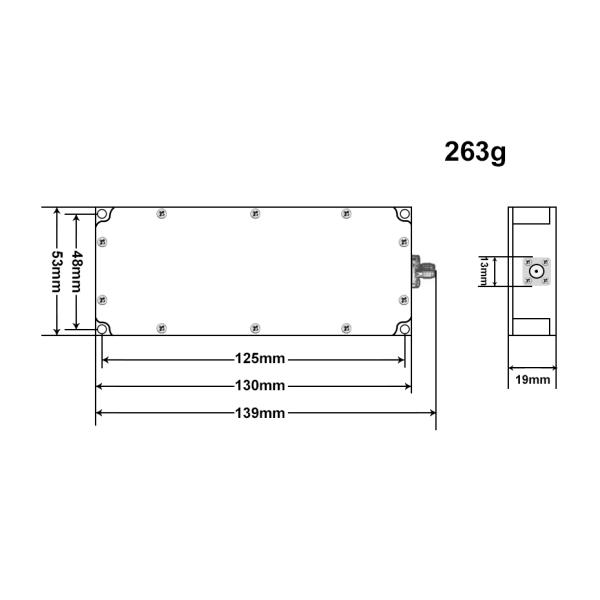 Compact Network Jammer Module Broadband RF Power Amplifier Module 100mhz-2700mhz