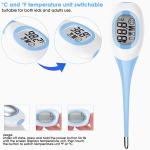 LCD Display digital fever thermometer with flexible tip and 8 seconds