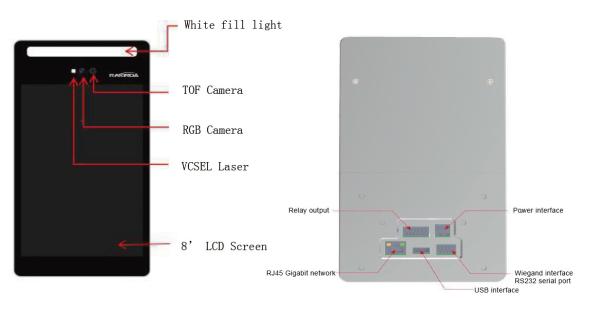 Quality Touch IPS Screen Face Recognition Device TCP IP Lock Door Access Control DC 12V for sale