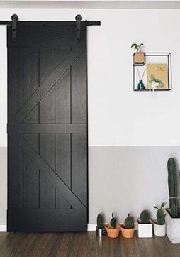 JNK Sliding Barn Gate Hardware Sliding Wood Door Hardware With Rollers Handle Latch