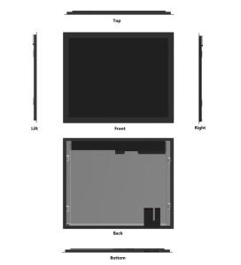 Wholesale Waterproof Open Frame Touch Screen Monitor 21.5 Inch 10 Points from china suppliers