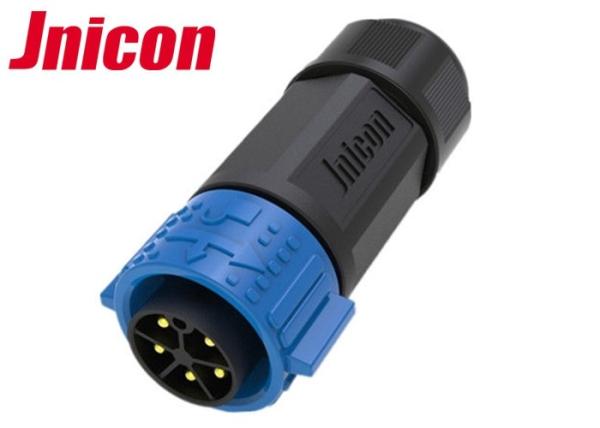 Quality Gold Plating 5 Pin Waterproof Connector 30A Push Lock Automation Adapter for sale