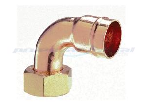 China Straight / Bend Cylinder Metric Thread Adapters 8x3/4 Copper End Feed For AC on sale