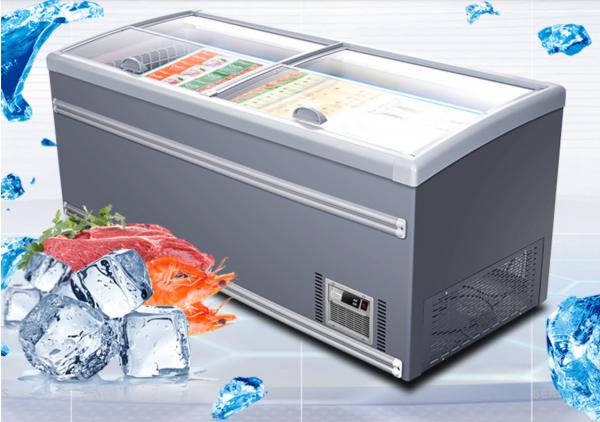 Supermarket Horizontal Frozen Food Island Display Freezer