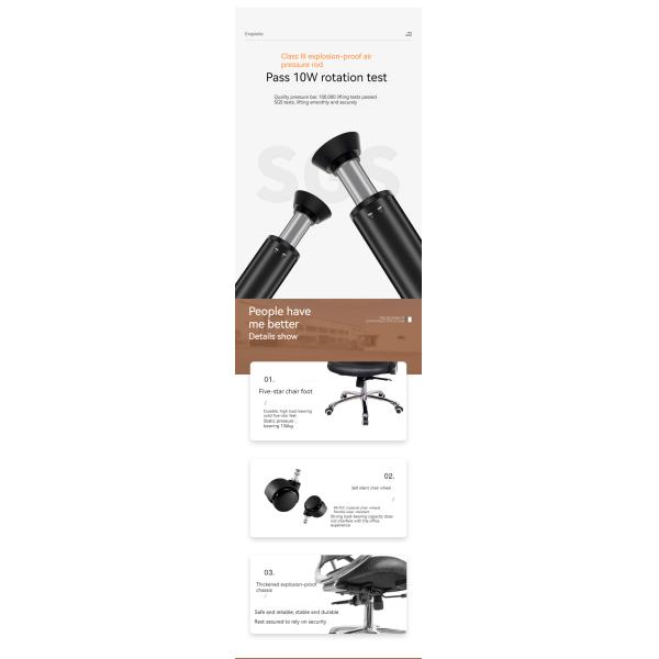 PU Leather Ergonomic Executive Chair with Modern Design Style and 3-Year After-sales