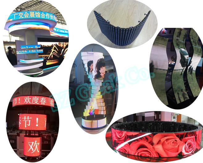 p6 curved led flexible display screen