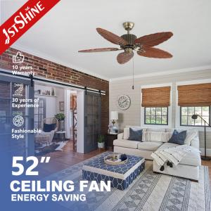 Wholesale 52 Inch Wood Blade Classic Ceiling Fans Pull Chain Control Mulit Color from china suppliers