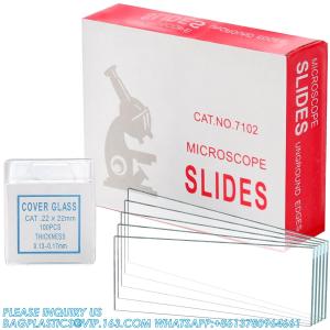 Wholesale Microscope Slides And Covers, Blank Glass Slides For Microscope Set - 300 Slides, 300 Coverslips, For Microscopy from china suppliers