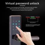RoHS Tuya Smart Fingerprint Door Lock With Password Memory Card