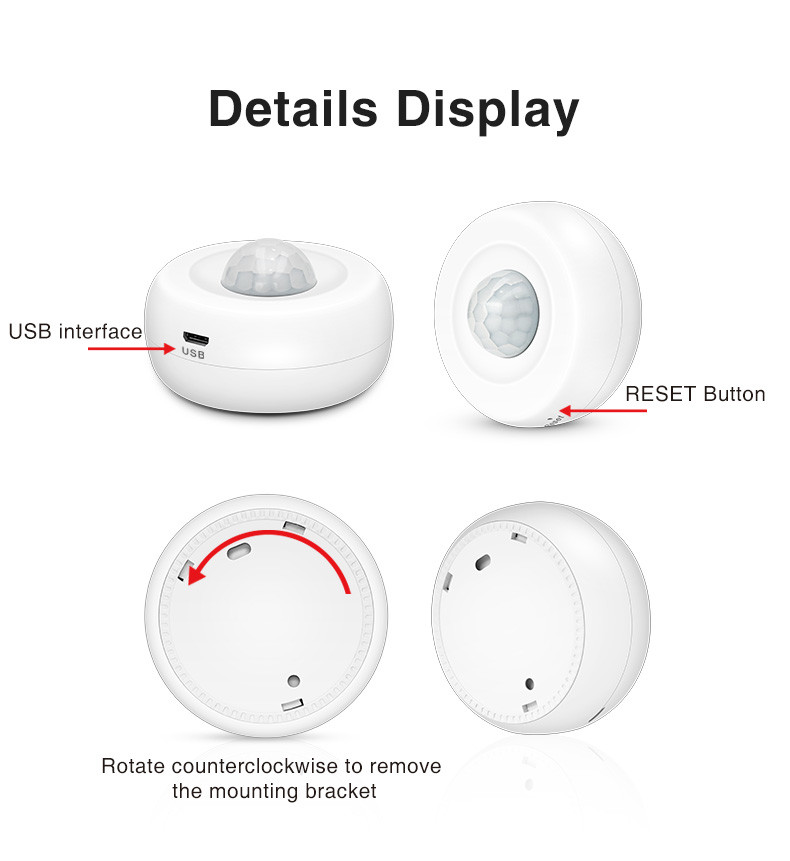 Tuya Motion Detection Pir Sensor Detector Wifi Movement Sensor Smart Life App Wireless Home Security System