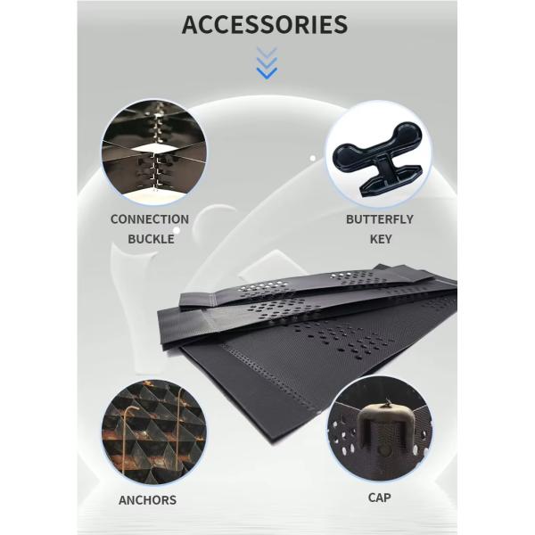 Smooth Textured 1.5mm Thickness 3D Cellular Confinement System HDPE Geocell Railway Subgrade Reinforcement