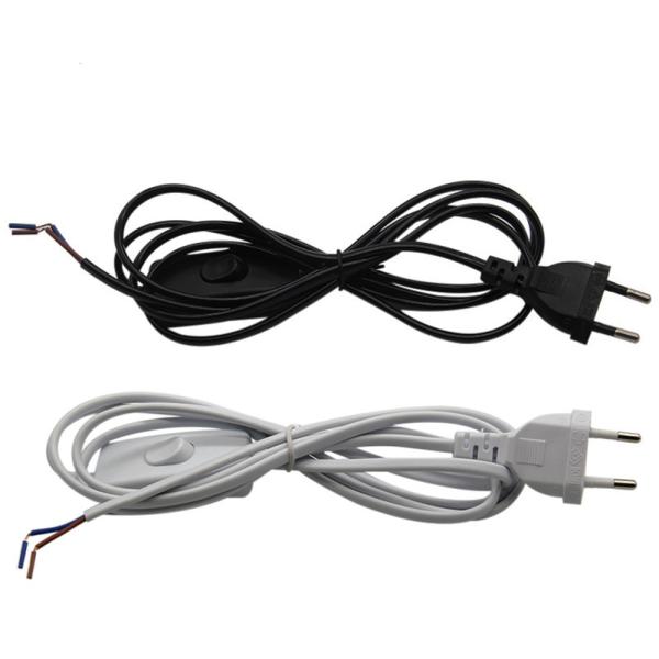 European Plug Extension Cord With Inline Switch 1.2M 1.5M 1.8M Length ROHS VDE
