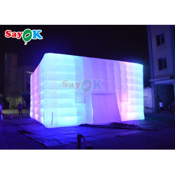 Customized Air Cube Tent Inflatable Nightclub Wedding Photo Booth With Colorful LED Light
