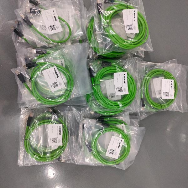 Quality RJ45 Connector For Ethernet Data Transmission 4 Pin Cat5e With 15 Meter Green Cable for sale