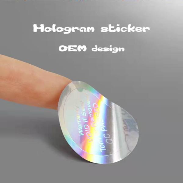Anti Counterfeit Adhesive Security Hologram Packaging Sticker Labels PVC Coated Paper