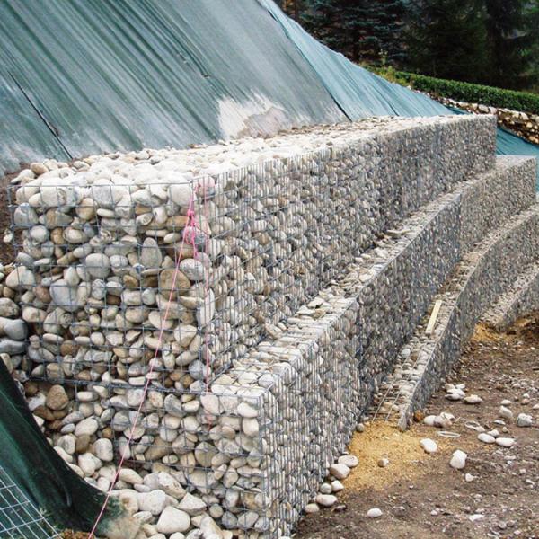 Galfan Wire 60*80mm Gabion Fence System High Corrosion