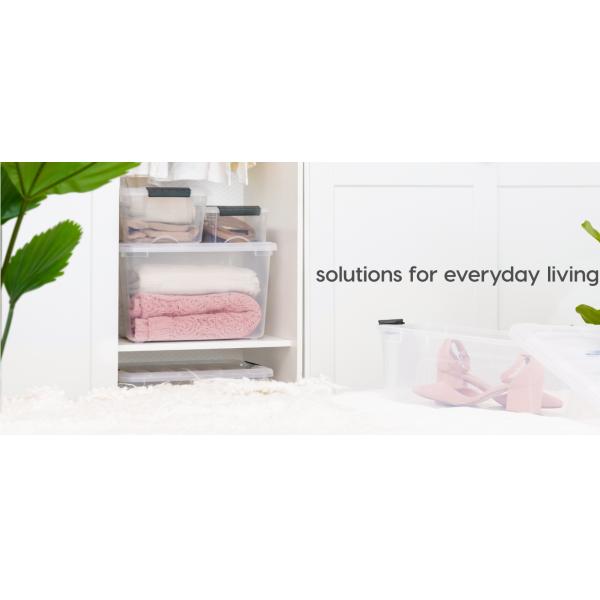 Storage Tote Distribution Container With Hinged Attached Lid Industrial Plastic Stackable Storage KeepBox Tote Container