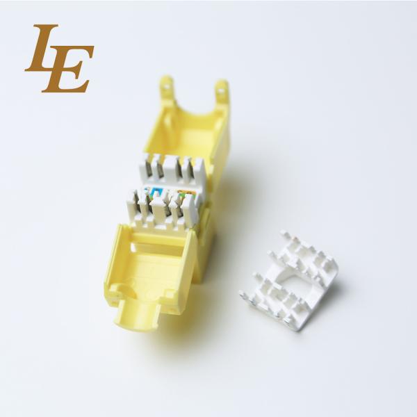 Quality LE 180 Degree Unshielded RJ45 Toolless Cat6a Keystone Jack For Ethernet for sale