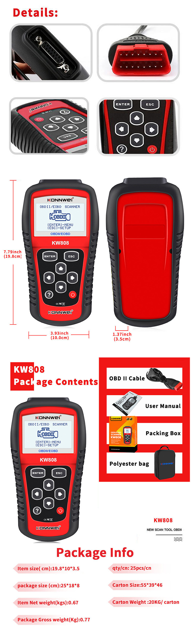 2.8 Inches Auto Engine Code Analyzer Diagnostic Test Machine For Cars I/M Readiness Status