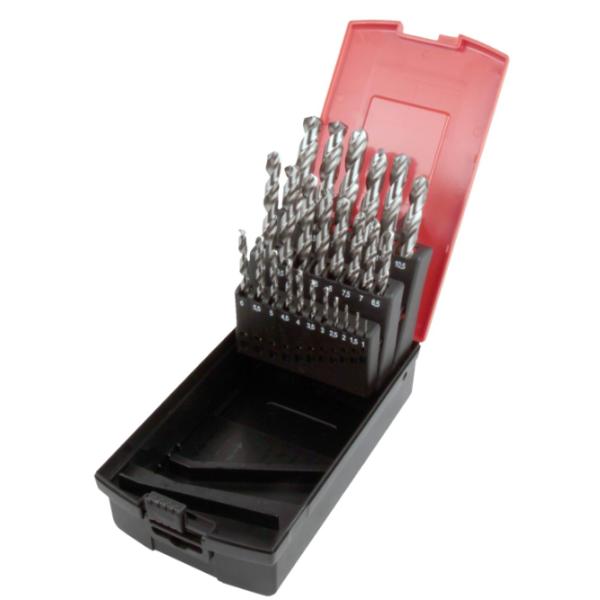25PCS HSS Twist Drill Bit Set 1-13mm for Metal Drilling