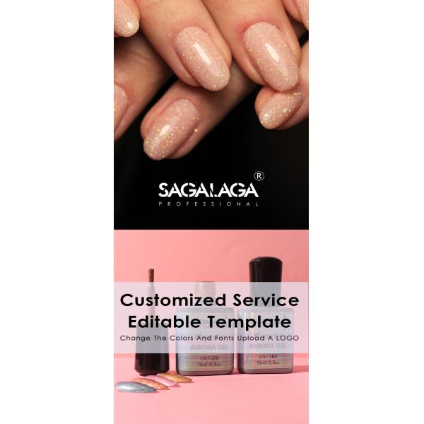 Cateye Galactic Glitter Effect Magic Gel Nail Polish Custom Logo 15ml Soak Off UV LED Auroras Gel Polish MSDS Certified