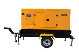 Quality Soundproof Trailer CUMMINS Diesel Generator 250KVA / 200KW Orange Color Canopy Type for sale