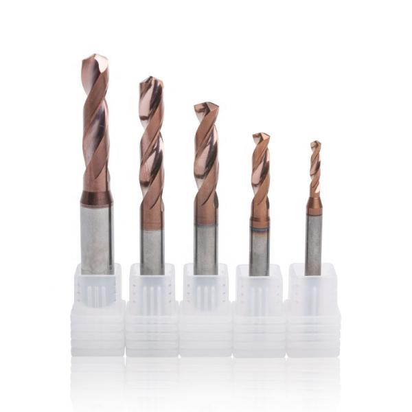 Quality Tungsten Carbide Twist Drill Bits 3XD Smooth With Shank Chamfering for sale
