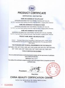 Quanhong FASTPCB Certifications