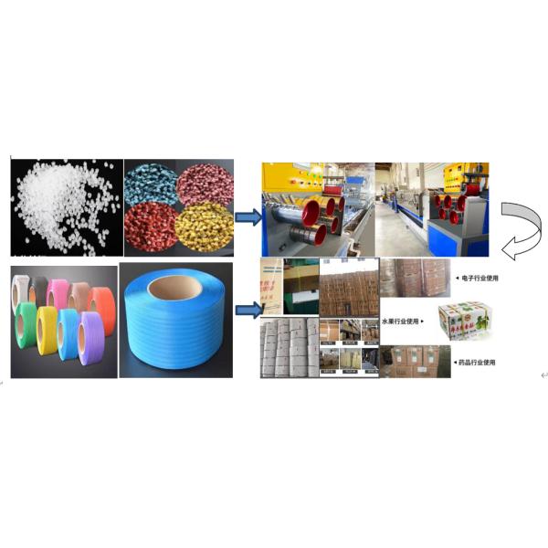 50KW Automatic PP Strap Making Machine Single Screw One Out Two Belts