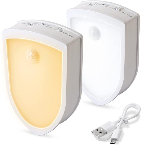 Quality 1W 400mAh Rechargeable Motion Sensor Night Light 10ft Sensor for sale