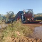 Customized River Gold Chain Bucket Dredger With Agitation Chute