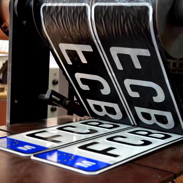 Customized Reflective Material Car Sticker Semi-finished License Number Plate Reflective Film Sticker