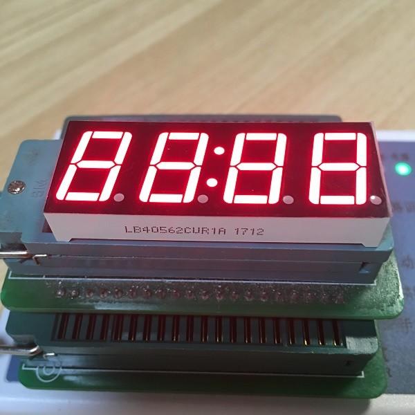 Quality Super Red Digital Clock Led Display 0.56" 4 Digit 80-100mcd Lumious Intensity for sale