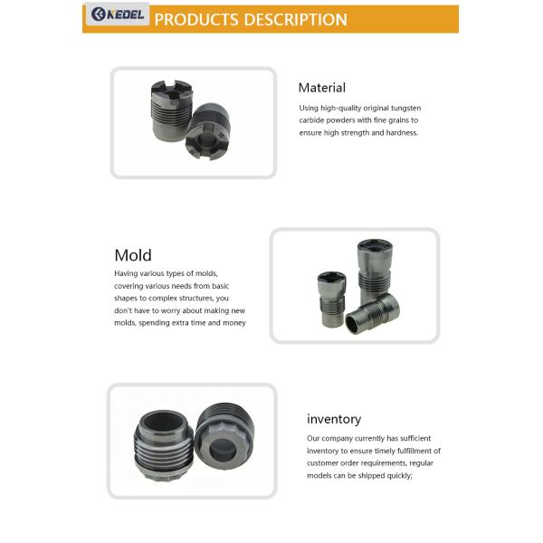 Custom Cemented Tungsten Carbide Alloy Roller Drill Bit Fixed Cylindrical Nozzle for PDC Drilling Oil Equipment