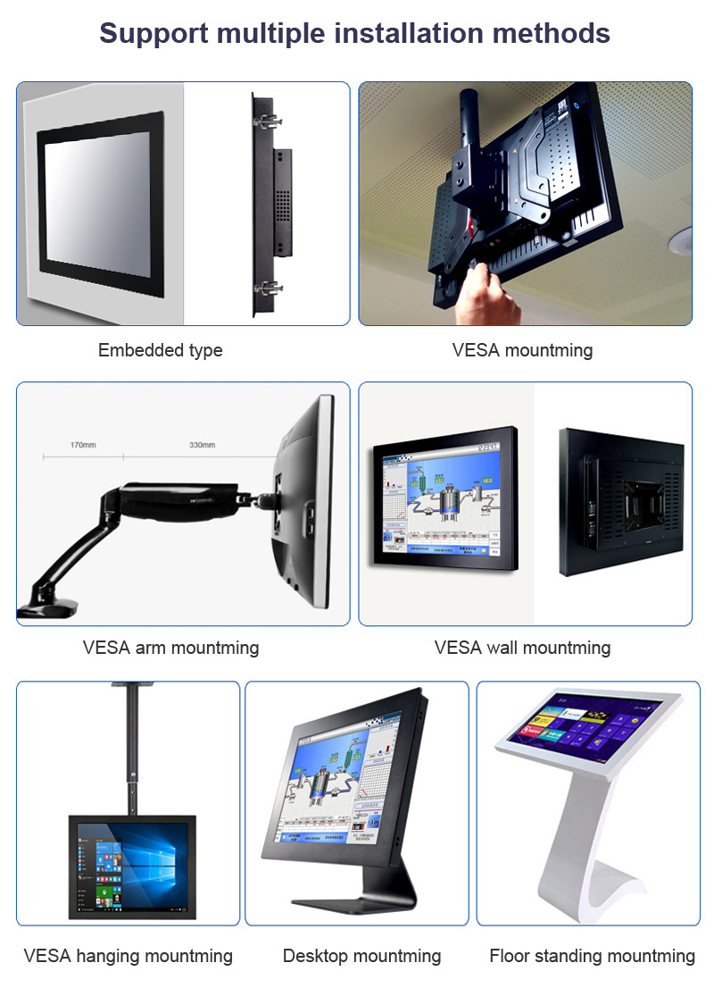 IP65 Metal Casing 43 Inch Big Touch Screen Computer Support Windows11 Linux Ubuntu