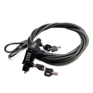 Wholesale 4 Digital Adjustable Security Cable Lock Combination Notebook Anti theft Lock from china suppliers
