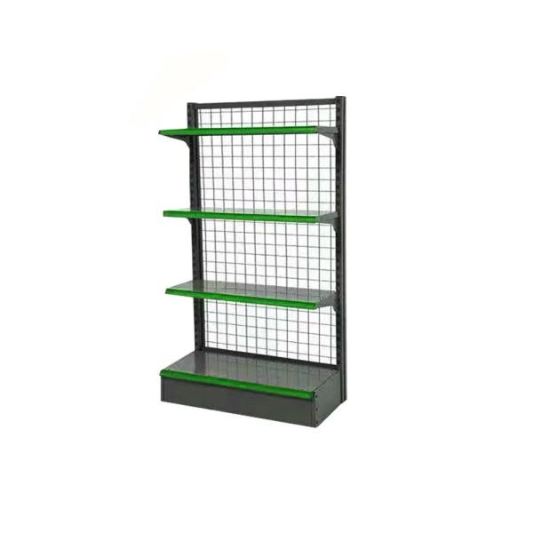 Quality wire mesh Display Rack customized Industrial wire mesh back supermarket gondola shelf for sale