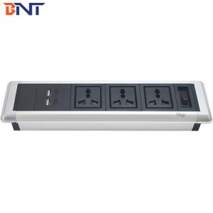 double usb charger interface desktop mount socket with hidden screw design TMS103